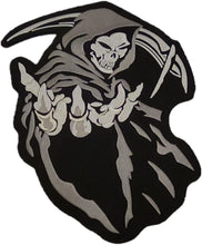 Load image into Gallery viewer, Large Hooded Grim Reaper Biker Jacket Patch Iron/Sew on 14" x 11" Iron/Sew on