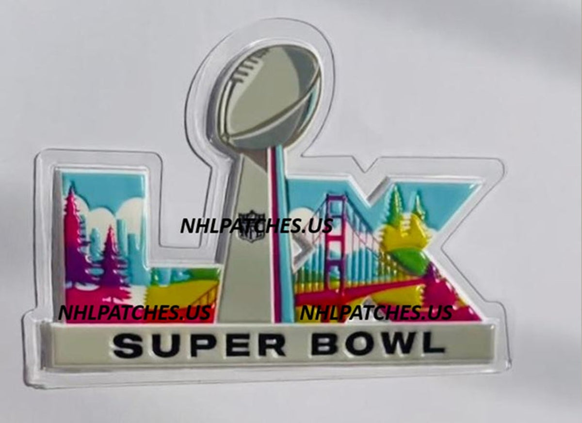 Super Bowl 52 LVII Patch Jersey Patch Plastic Chrome Eagles Vs