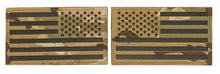 Load image into Gallery viewer, US Military Infrared IR USA Flag Patch Hook & Loop Backing Camo/Green/Black