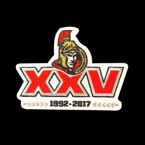 NHL Ottawa Senators 25th Anniversary Jersey Patch