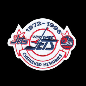 Winnipeg Jets Cherished Memories Jersey Patch 1972-1996 White Version