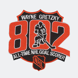 La Kings Wayne Gretzky 802 Goal Record Patch Los Angeles Kings Edmonton Oilers