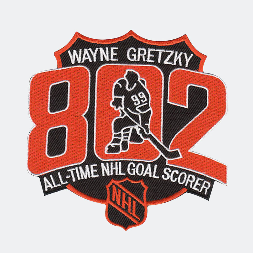 La Kings Wayne Gretzky 802 Goal Record Patch Los Angeles Kings Edmonton Oilers