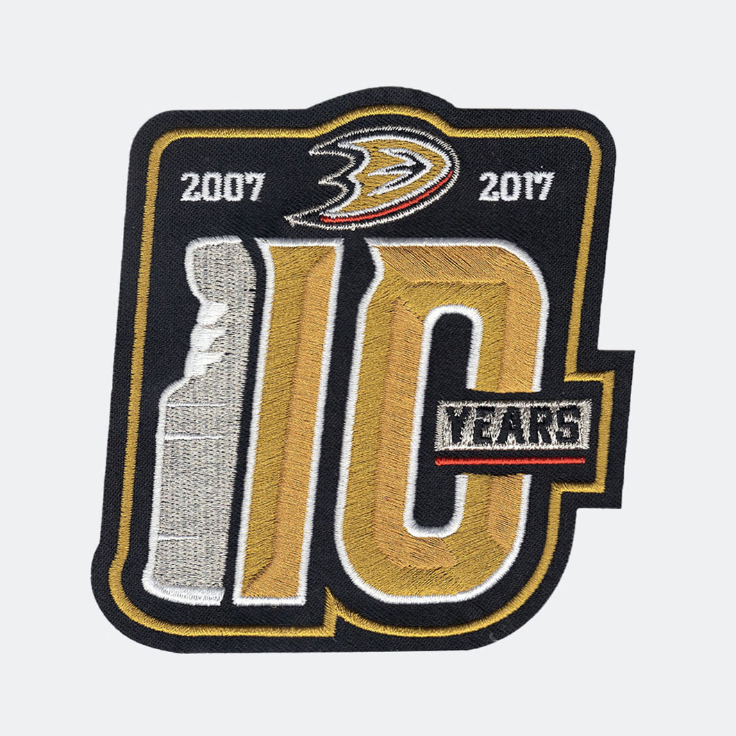 Anaheim Ducks 2007 Stanley Cup Finals Champions 10th Anniversary Patch 2017