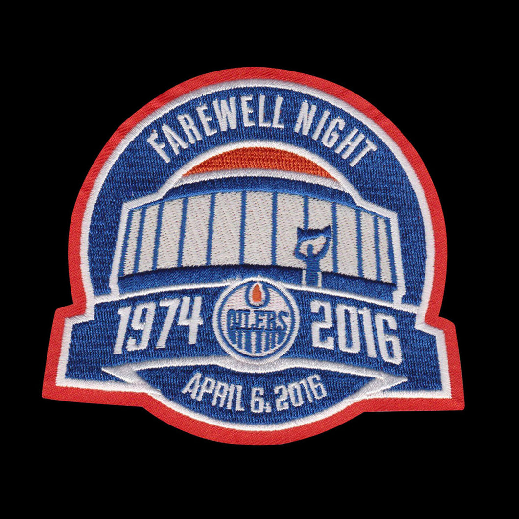 Edmonton Oilers Farewell Season Patch Rexall Place