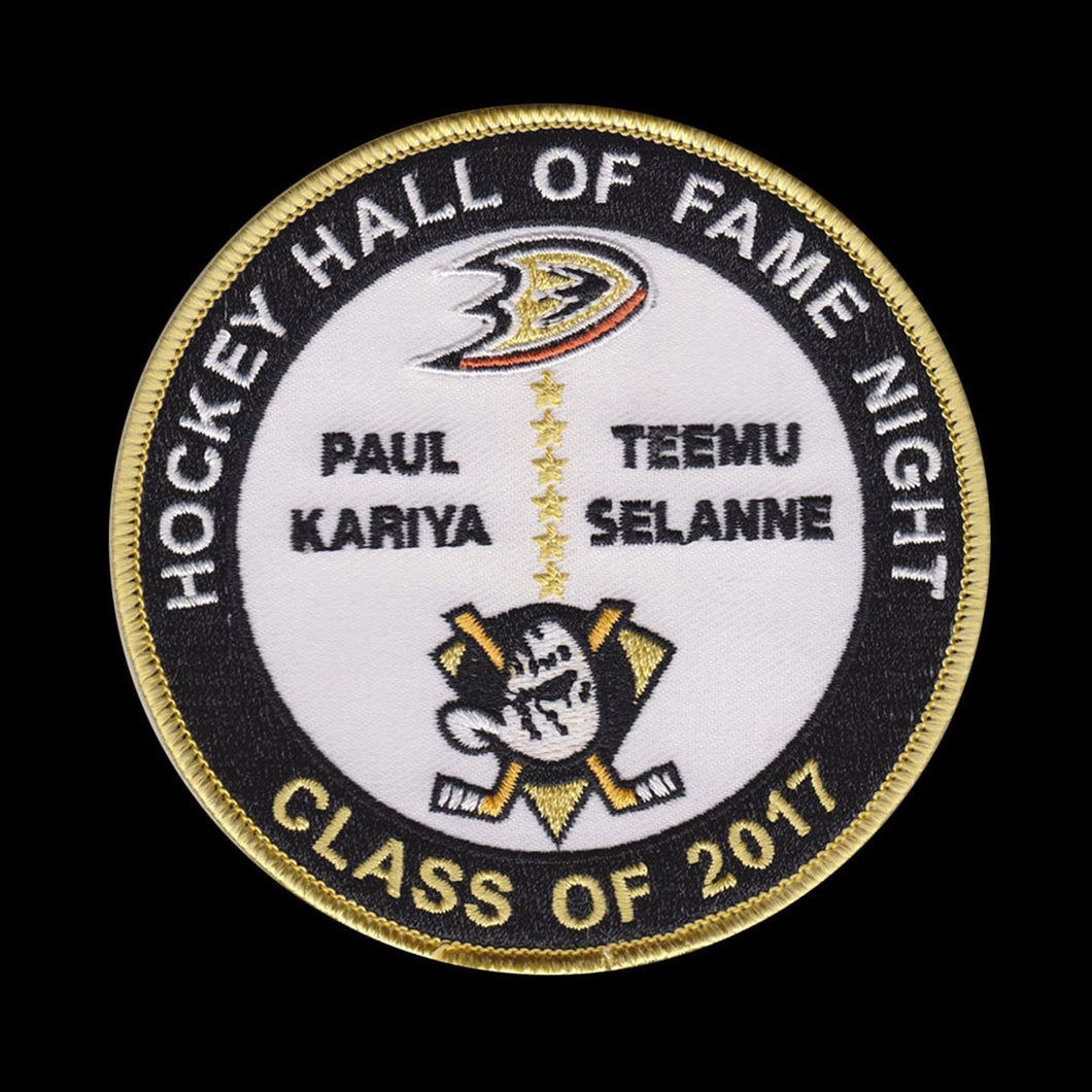 Anaheim Ducks Teemu Selanne And Paul Kariya Hockey Hall Of Fame Patch Rare