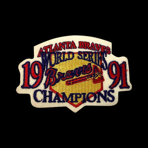 Team Issued World Series Champions 1991 Patch Jersey Sleeve Atlanta Braves RARE