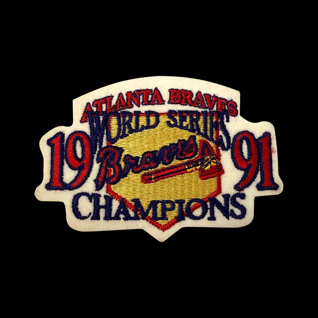 Team Issued World Series Champions 1991 Patch Jersey Sleeve Atlanta Braves RARE