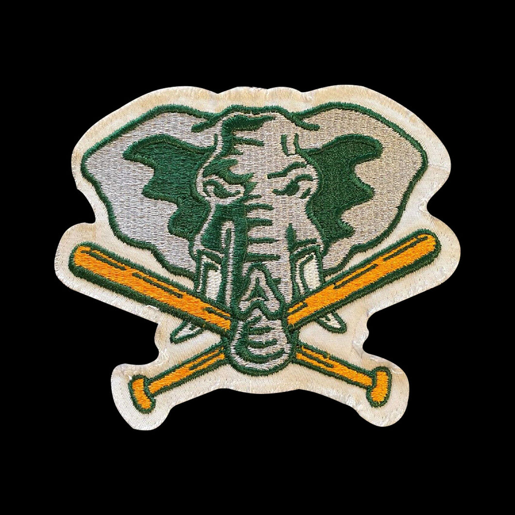 Game used Oakland Athletics Elephant Jersey Patch