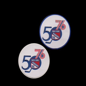 Lot Of Two New York Rangers 50th Anniversary Patch Blue And White Jersey Patches