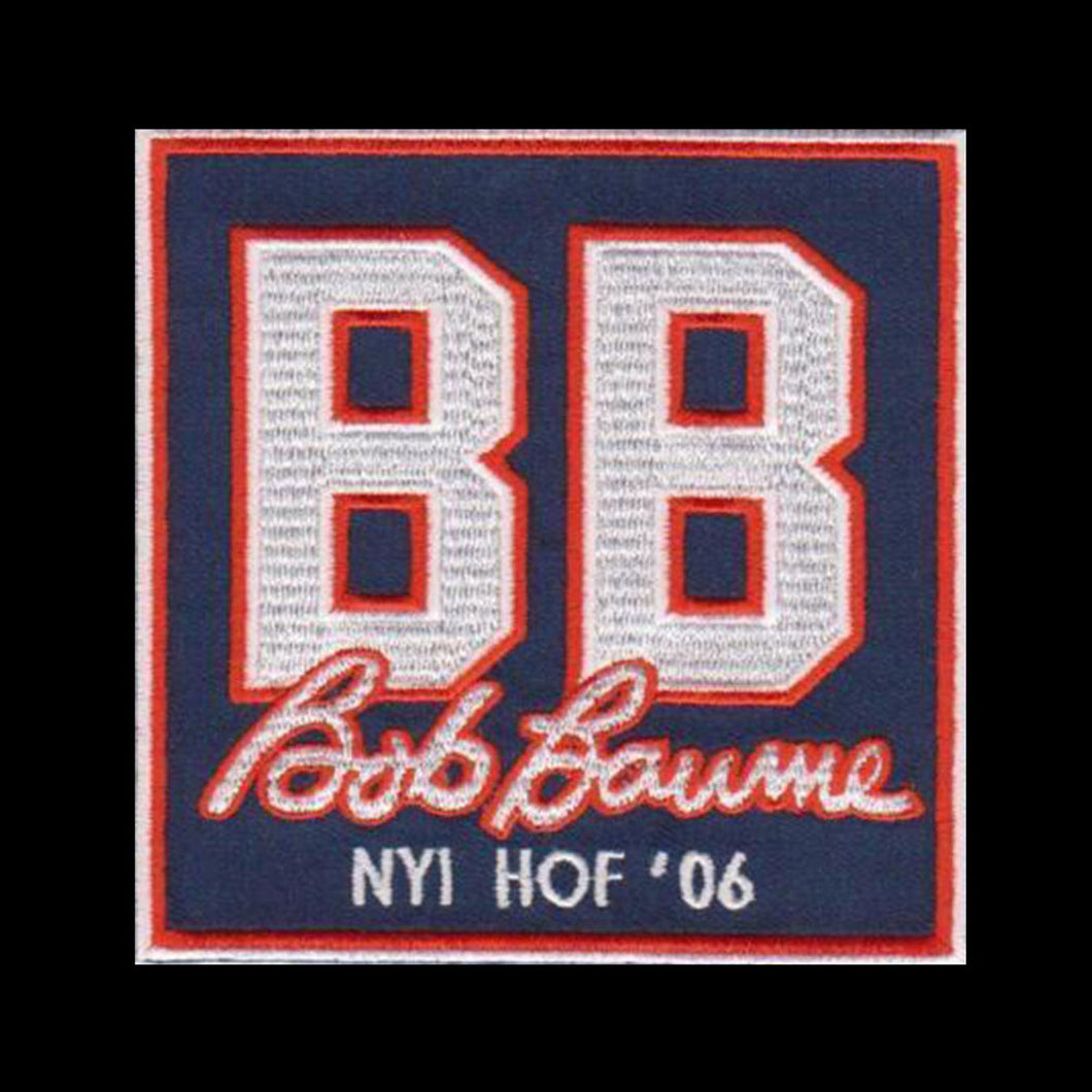 New York Islanders wore this patch after the retirement ceremony of Bob Bourne's