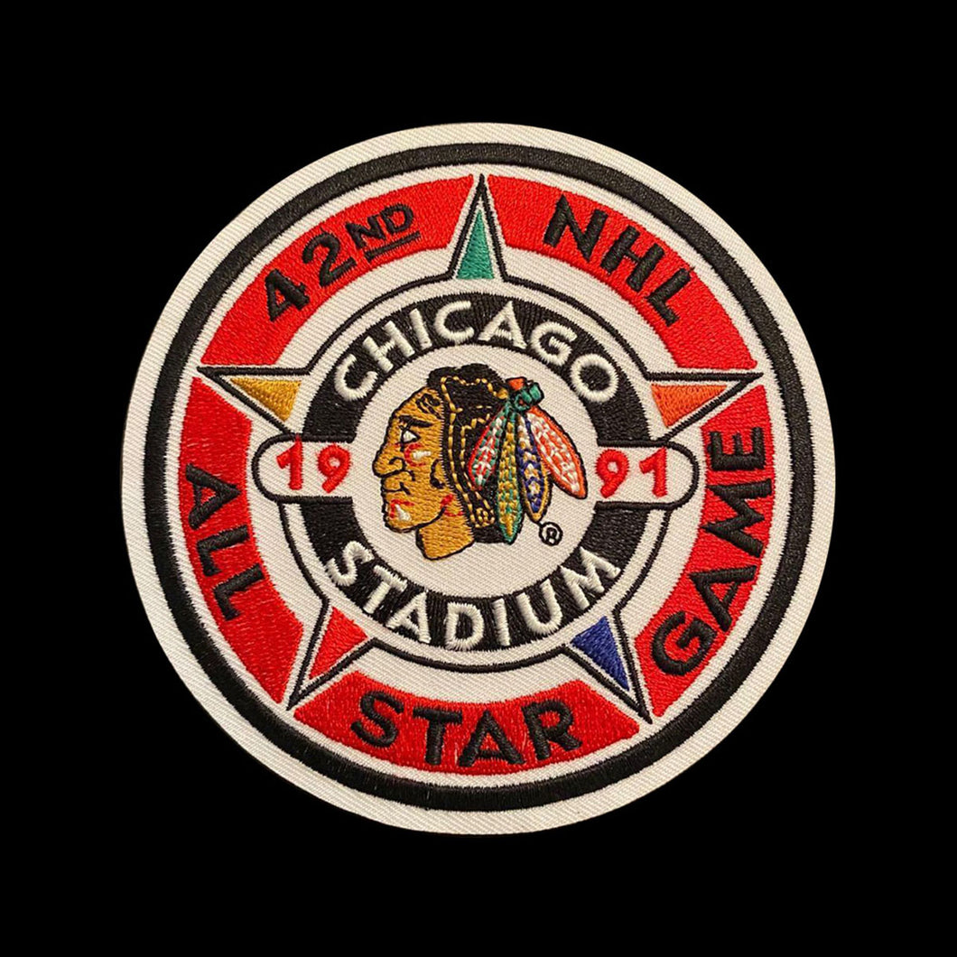 1991 NHL All Star Game Jersey Patch Chicago Blackhawks