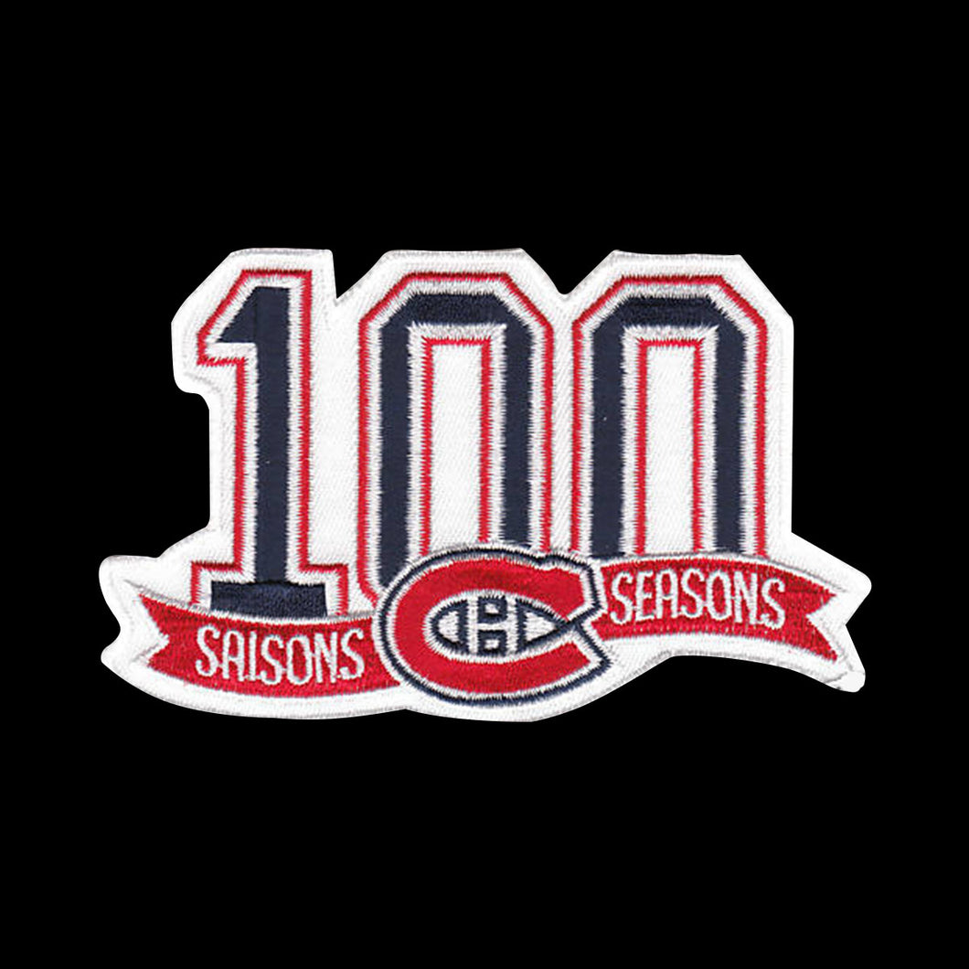 NHL Montreal Canadiens 100th Seasons Anniversary Patch