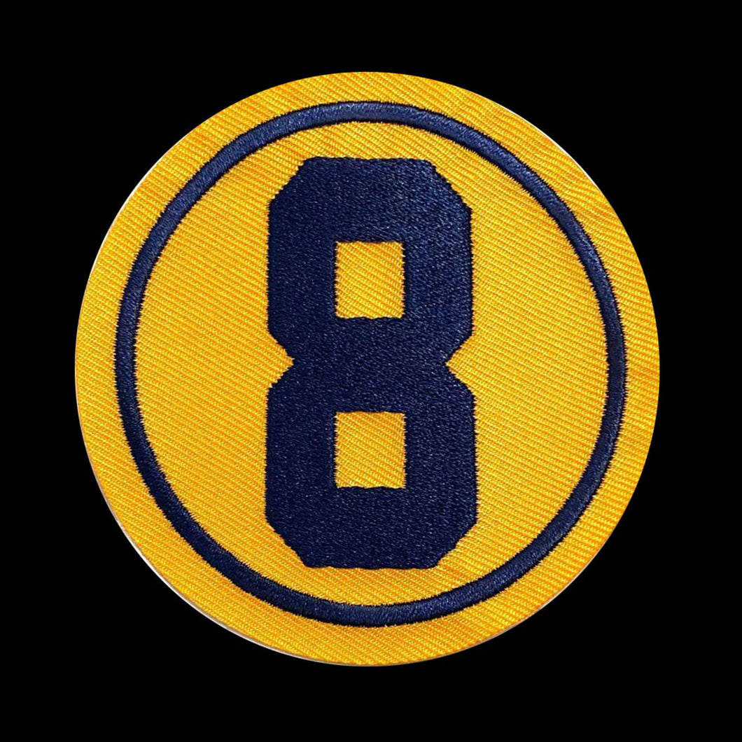 NHL Memorial Patch For St. Louis Blues Barclay Plager 8 Yellow Version