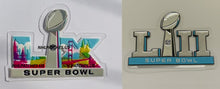Load image into Gallery viewer, Super Bowl 52 LVII Patch Jersey Patch Plastic Chrome Eagles Vs Patriots
