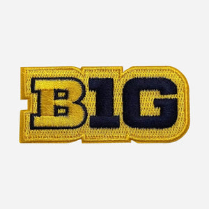 Michigan Big Ten Patch Navy Jersey Ncaa College Football Basketball Maze