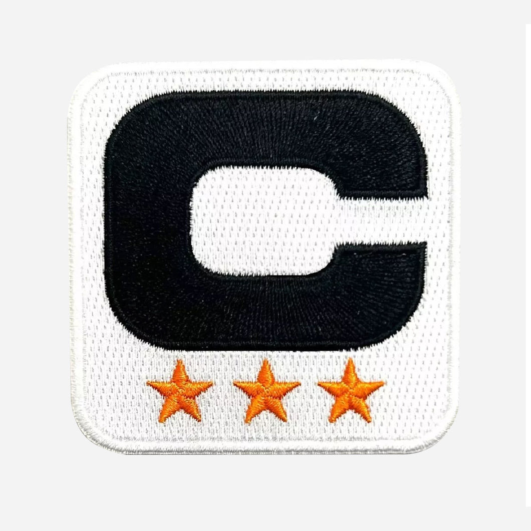 NFL Captain C Patch Cincinnati Bengals Joe Burrow 3 Stars Orange Alternate 2023