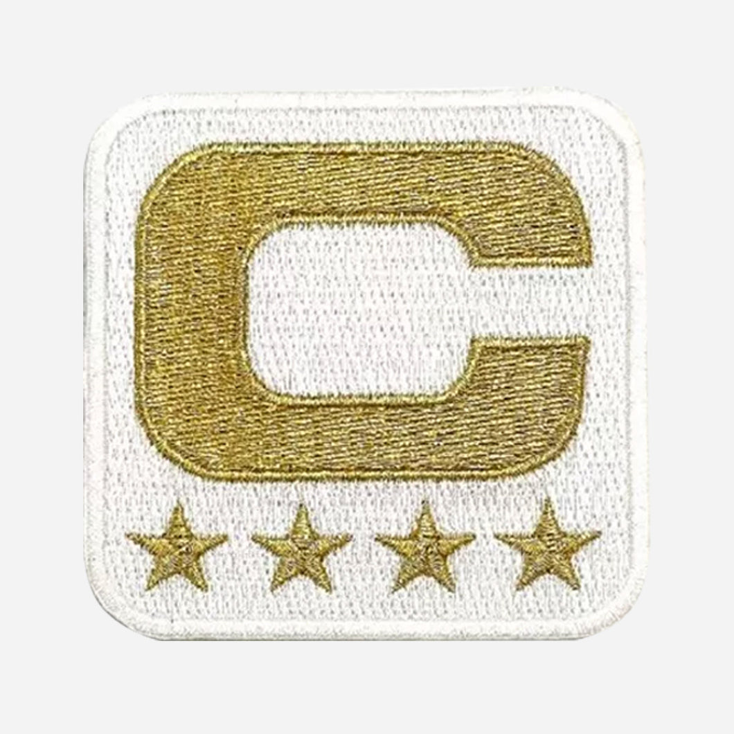 New Orleans Saints Captain C Patch Drew Brees QB 4 Stars Away White Jersey