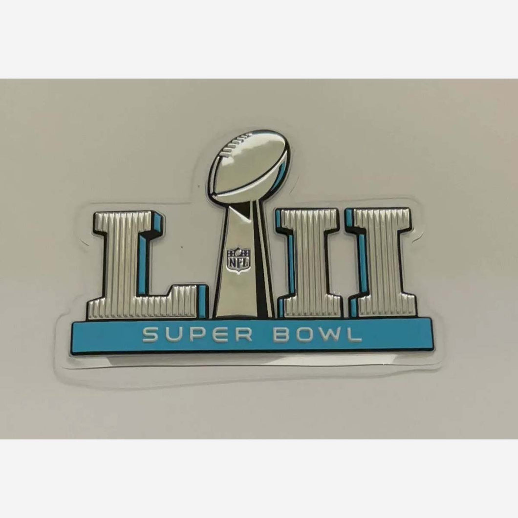 Super Bowl 52 LII Patch Chrome Flex Clear Plastic Jersey Patch Eagles v Patriots