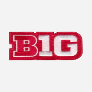 Wisconsin Red Jersey Big Ten Logo Patch Ncaa College Football Basketball