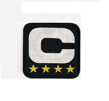 Load image into Gallery viewer, Black and gold  Captain C Patch 2.5&quot; x 2.5&quot; Iron/Sew on Eagles Raiders
