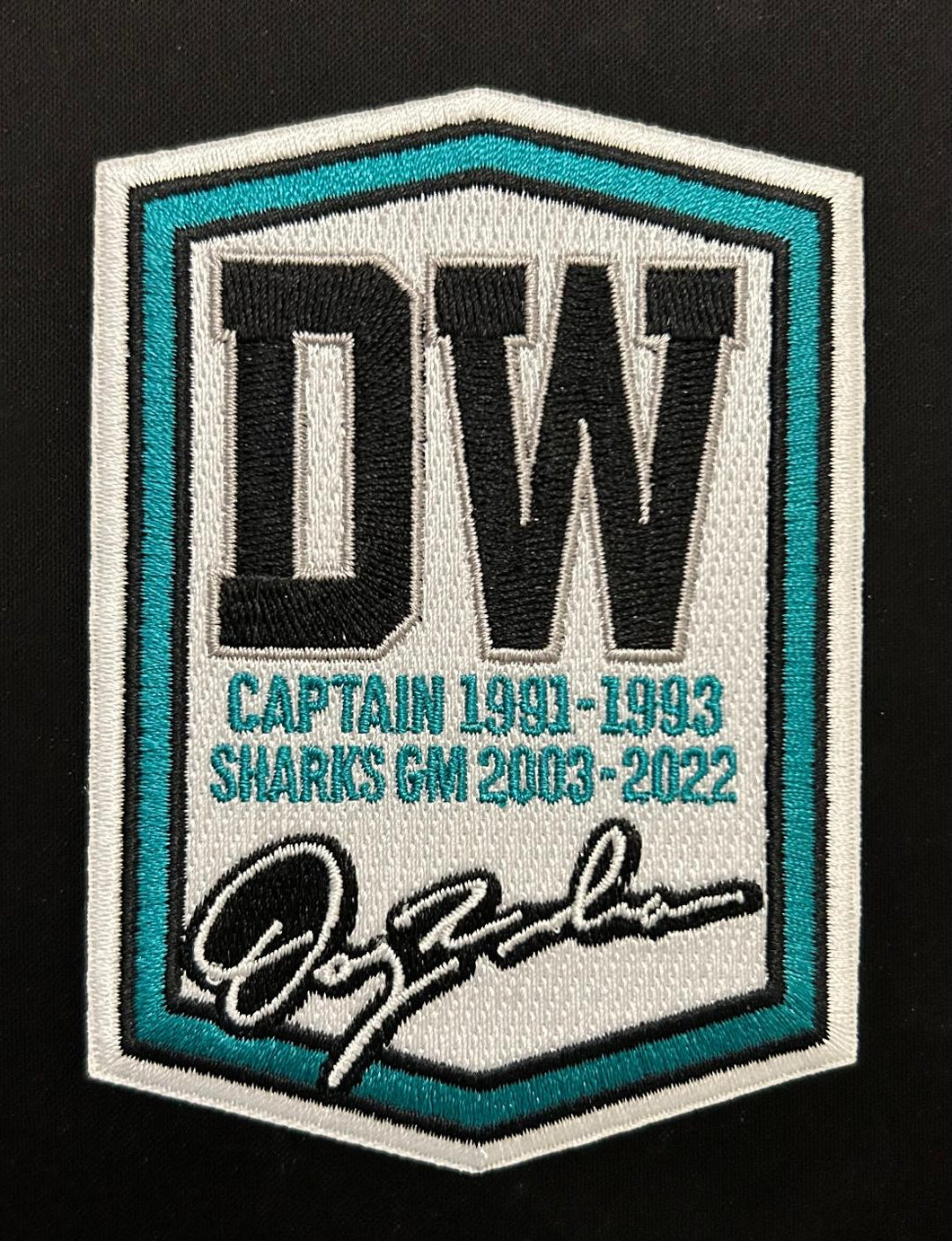 San Jose Sharks Doug Wilson Banner Retirement Jersey Patch