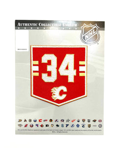 Calgary Flames Mikka Kiprusoff #34 retirement Jersey Patch