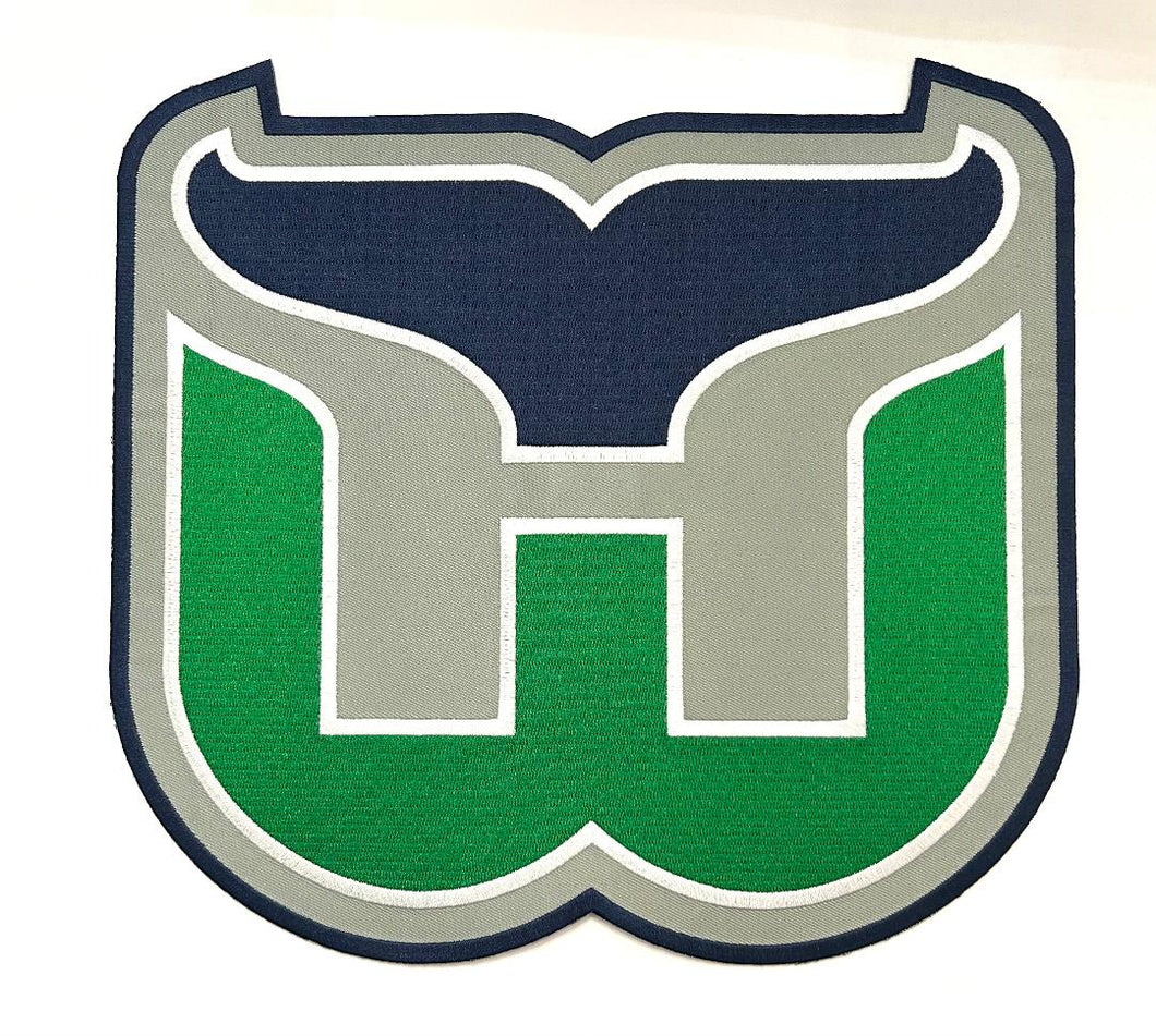 Hartford Whalers front logo jersey crest large 10 1/4