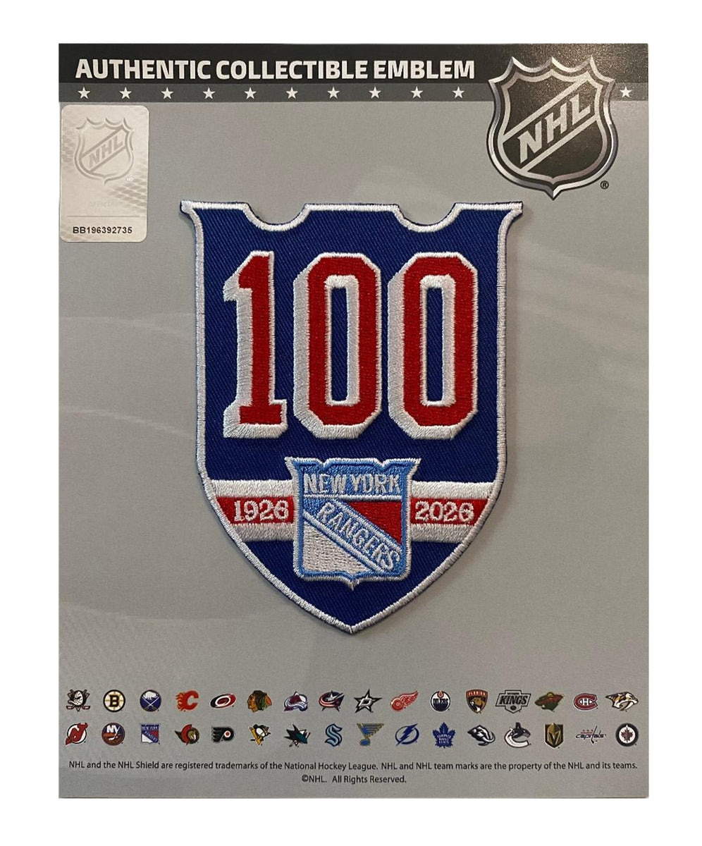 New York Rangers 100th Anniversary Jersey Patch – NHLPATCHES.