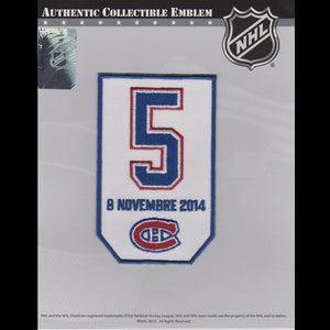 NHL Montreal Canadiens Retirement Patch For Guy Lapointe # 5 November 8