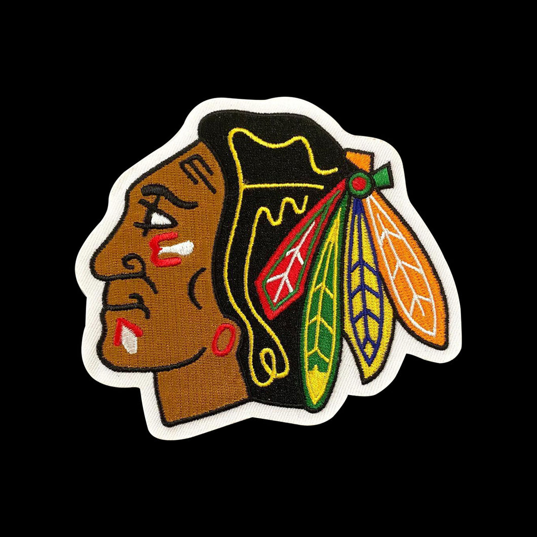 Chicago Blackhawks Primary Team Logo Jersey Patch Indian Face Head