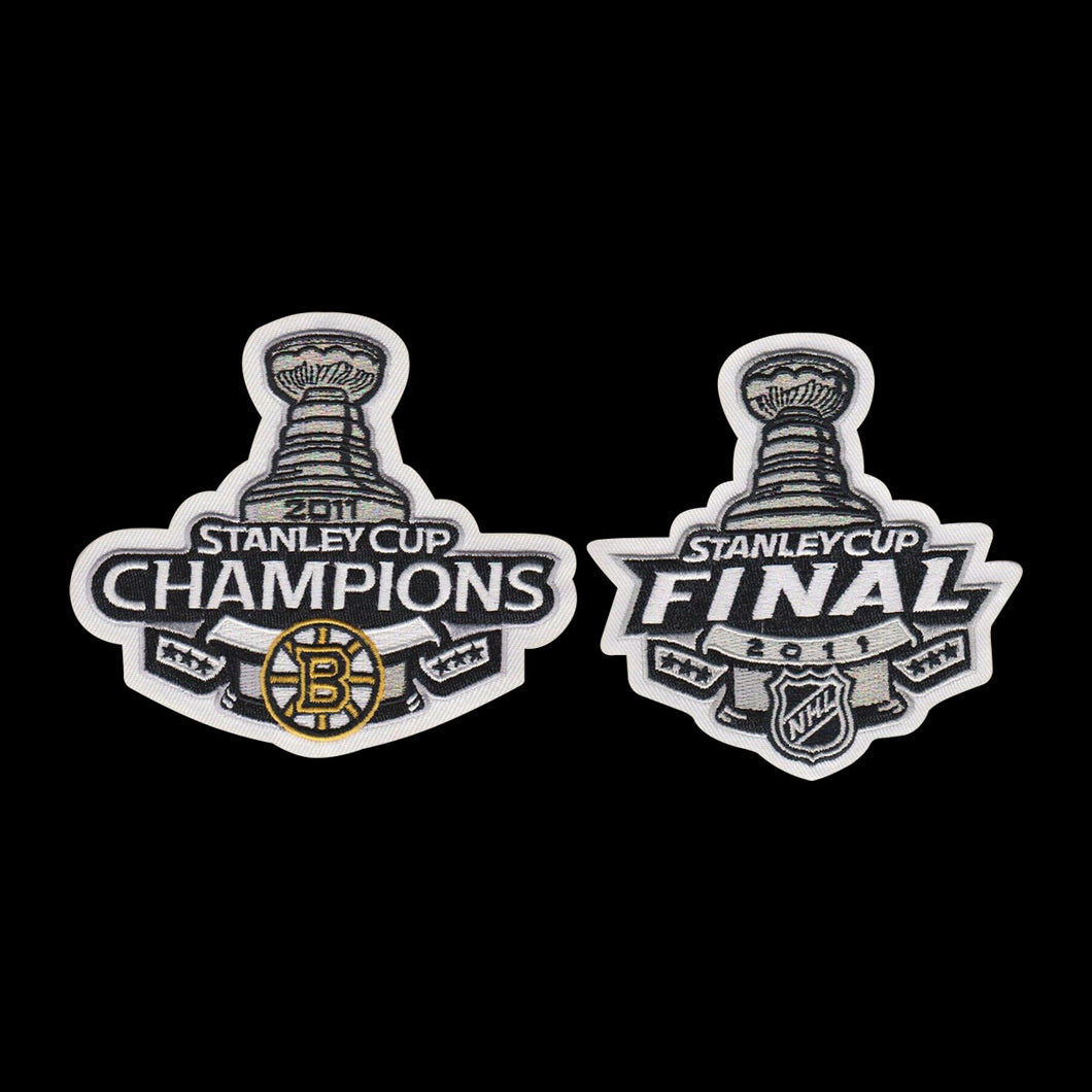 Boston Bruins 2011 NHL Stanley Cup And Stanley Cup Champions Jersey patch Combo