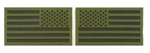 US Military Infrared IR USA Flag Patch Hook & Loop Backing Camo/Green/Black