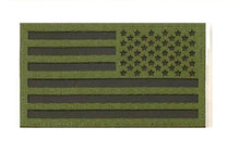 Load image into Gallery viewer, US Military Infrared IR USA Flag Patch Hook &amp; Loop Backing Camo/Green/Black
